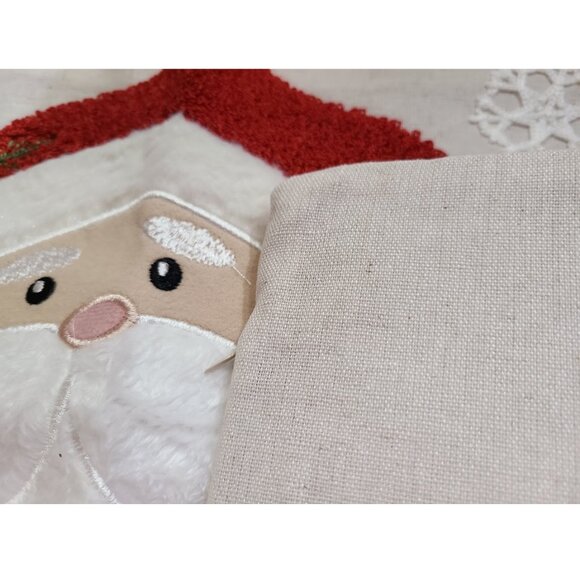 Christmas Throw Pillow Cover Embroidered Decorative Case Holiday Santa Decor 20" - Picture 9 of 9